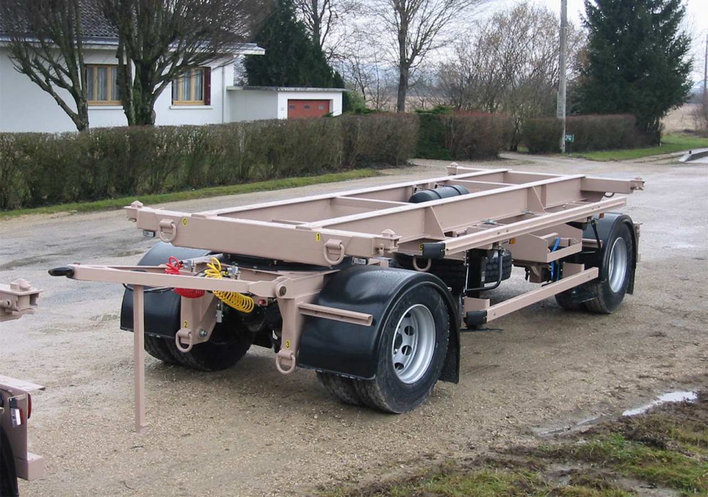 Remorque porte container/shelter